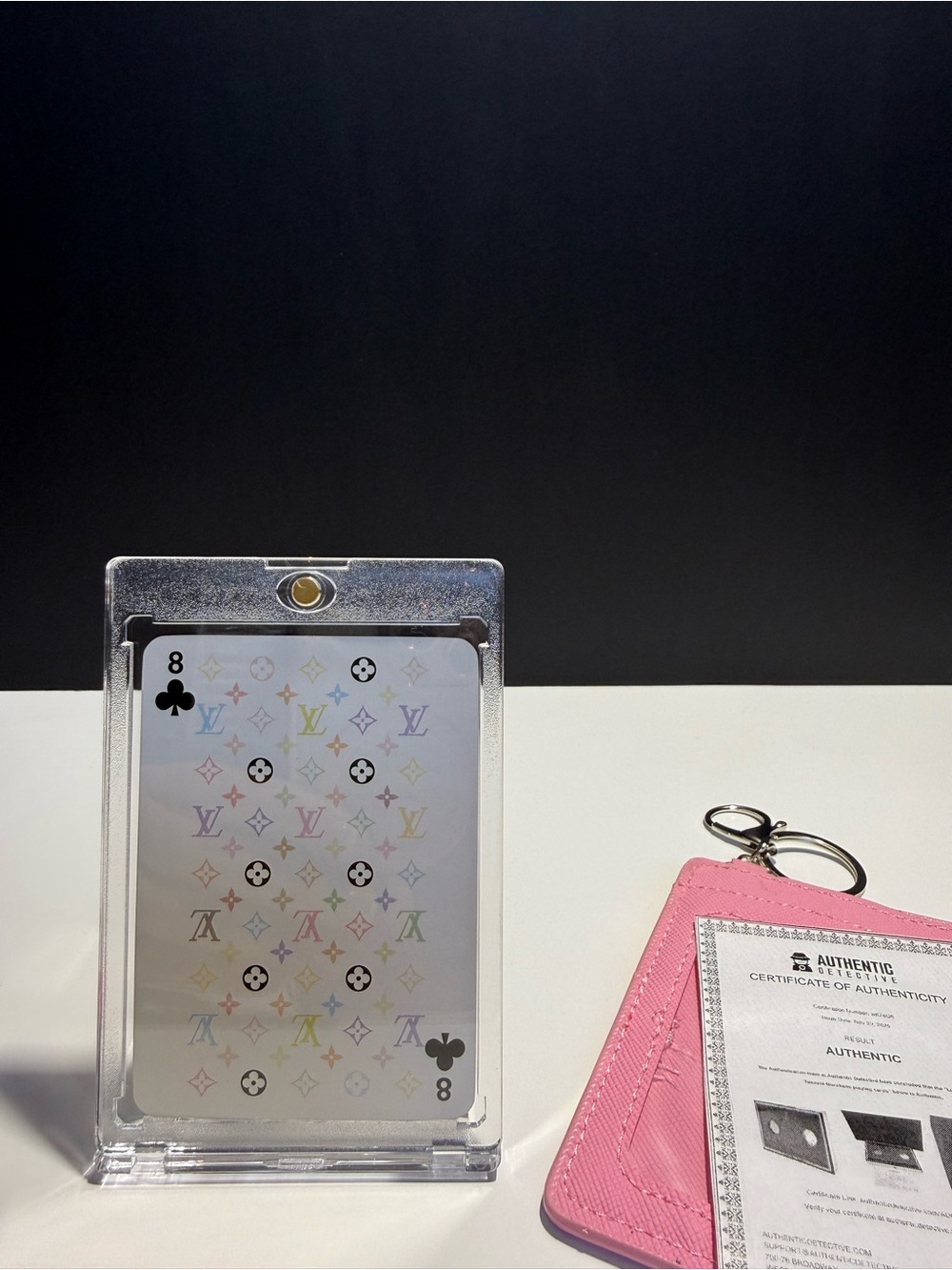 Louis Vuitton Takashi X
Murakami Monogram
Multicolor Playing Card 8 of Clubs COA